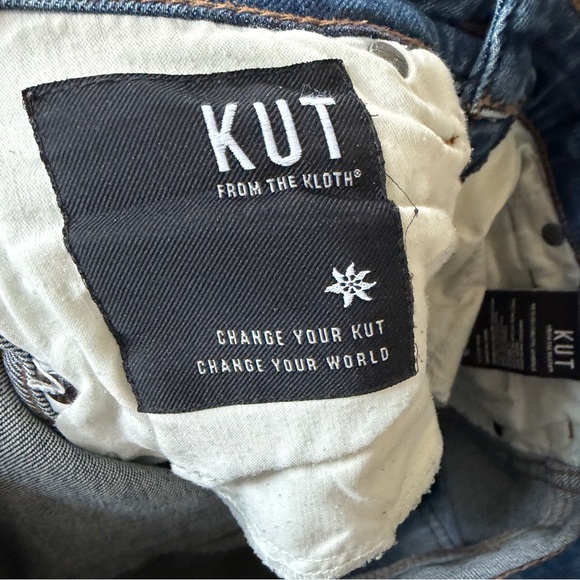 Kut from the Kloth Women's High Rise Reese Fab Ab Ankle Straight Leg Jean Size 2 - Picture 5 of 10